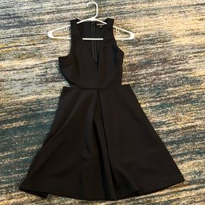 Express Black Cutout V-neck Dress